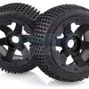 850232 | Rovan 4.7/5.5" Baja 5B Rear Dirt Buster Tyres On Black Rims - Beadlocked Wheels 2Pcs