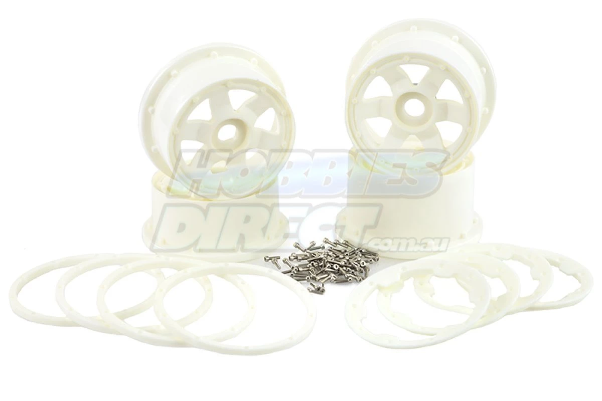85076 | Rovan 4.7/5.5" Baja 5B White Nylon Desperado 5B Rim Set 3 85076 | Rovan 4.7/5.5" Baja 5B White Nylon Desperado 5B Rim Set