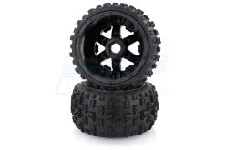 85079 | Rovan 4.7/5.5" Baja 5B Rear Bow Tie Tyres On Black Rims - Beadlocked Wheels 2Pcs -Deals Rovan Store ROV 85079 03 1200x800 1