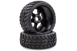 85110A | Rovan 4.7/5.5" Baja 5B Tarmac Buster II Tyres On Black Rims - Beadlocked Wheel Set -Deals Rovan Store ROV 85110A 02 1200x800 1