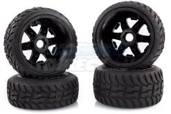 85110 | Rovan 4.7/5.5" Baja 5B Tarmac Buster II Tyres On Black Rims - Beadlocked Wheel Set -Deals Rovan Store ROV 85110 01 1200x800 1
