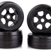 85117A | Rovan 4.7/5.5" Baja 5B Slick Tyres On Black Rims - Beadlocked Wheel Set -Deals Rovan Store ROV 85117A 00 1200x800 1
