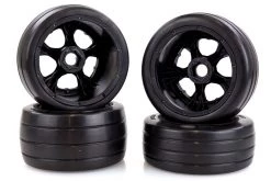 85117A | Rovan 4.7/5.5" Baja 5B Slick Tyres On Black Rims - Beadlocked Wheel Set -Deals Rovan Store ROV 85117A 02 1200x800 1