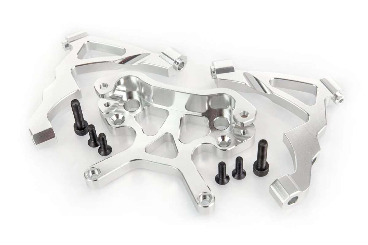 85187 | Rovan Silver Aluminium Front Shock Tower Set 3 85187 | Rovan Silver Aluminium Front Shock Tower Set