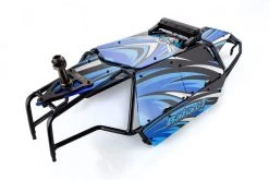 8523112 | Rovan Black Steel GT Sand Rail Baja Roll Cage W/ Painted Blue Panels, LED Light Bar & Spare Tyre Mount -Deals Rovan Store ROV 8523112 01 1200x800 1