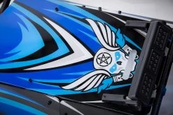 8523112 | Rovan Black Steel GT Sand Rail Baja Roll Cage W/ Painted Blue Panels, LED Light Bar & Spare Tyre Mount -Deals Rovan Store ROV 8523112 03 1200x800 1