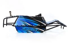 8523112 | Rovan Black Steel GT Sand Rail Baja Roll Cage W/ Painted Blue Panels, LED Light Bar & Spare Tyre Mount -Deals Rovan Store ROV 8523112 06 1200x800 1