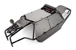 8523113 | Rovan Black Steel GT Sand Rail Baja Roll Cage W/ Painted Black Panels, LED Light Bar & Spare Tyre Mount -Deals Rovan Store ROV 8523113 01 1200x800 1