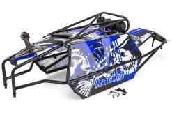 852312 | Rovan Black Steel GT Sand Rail Baja Roll Cage W/ Painted Blue Panels And LED Spot Lights & Spare Tyre Mount -Deals Rovan Store ROV 852312 04 1200x800 1