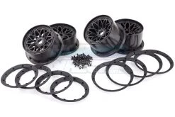 85315 | Rovan 4.7/5.5" Baja 5B Black Mesh Rim Set W/ Black Beadlocks