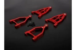 85339A | Rovan Red Aluminium Extended (+25mm) Front Suspension Arm Set