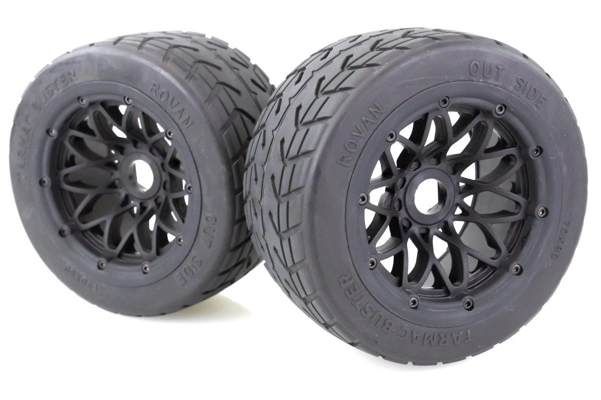 85447 | Rovan 4.7/5.5" Baja 5B Rear Tarmac Buster Tyres On Black Mesh Rims - Beadlocked Wheels 2Pcs 3 85447 | Rovan 4.7/5.5" Baja 5B Rear Tarmac Buster Tyres On Black Mesh Rims - Beadlocked Wheels 2Pcs