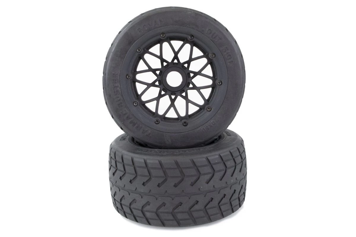 85447 | Rovan 4.7/5.5" Baja 5B Rear Tarmac Buster Tyres On Black Mesh Rims - Beadlocked Wheels 2Pcs 4 85447 | Rovan 4.7/5.5" Baja 5B Rear Tarmac Buster Tyres On Black Mesh Rims - Beadlocked Wheels 2Pcs - Image 2