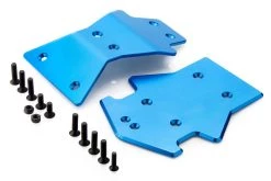 87076B | Rovan 5IVE-T Blue Aluminium Front & Rear Chassis Skid Plates W/ Mounting Hardware
