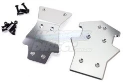 87076 | Rovan 5IVE-T Silver Aluminium Front & Rear Chassis Skid Plates W/ Mounting Hardware