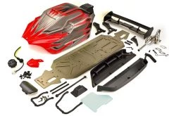 871161A | Rovan 5IVE-T To V5 Conversion Kit W/ Painted Red/Black Body Shell