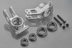 8714510 | Rovan Silver Aluminium 5IVE-T Rear Hub Set W/ Rubber Shielded Bearings