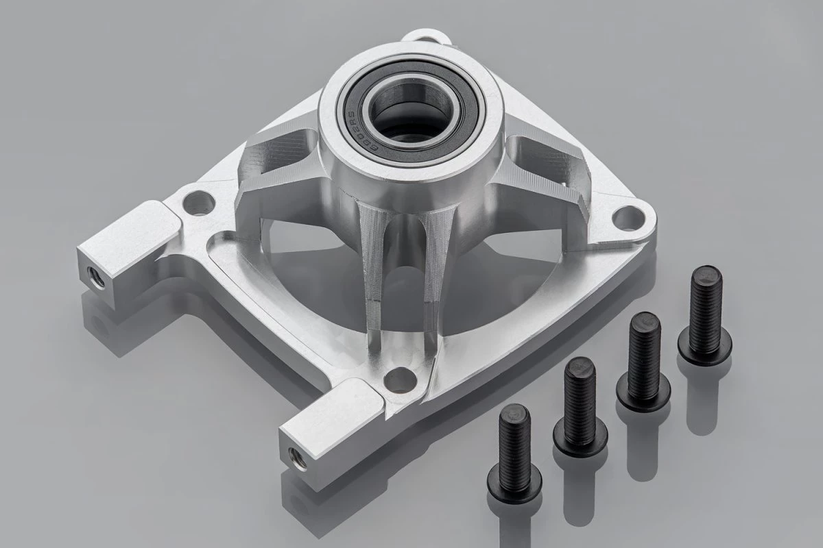 8714511 | Rovan Silver Aluminium 5IVE-T Clutch Bracket W/ Rubber Shielded Bearings 3 8714511 | Rovan Silver Aluminium 5IVE-T Clutch Bracket W/ Rubber Shielded Bearings