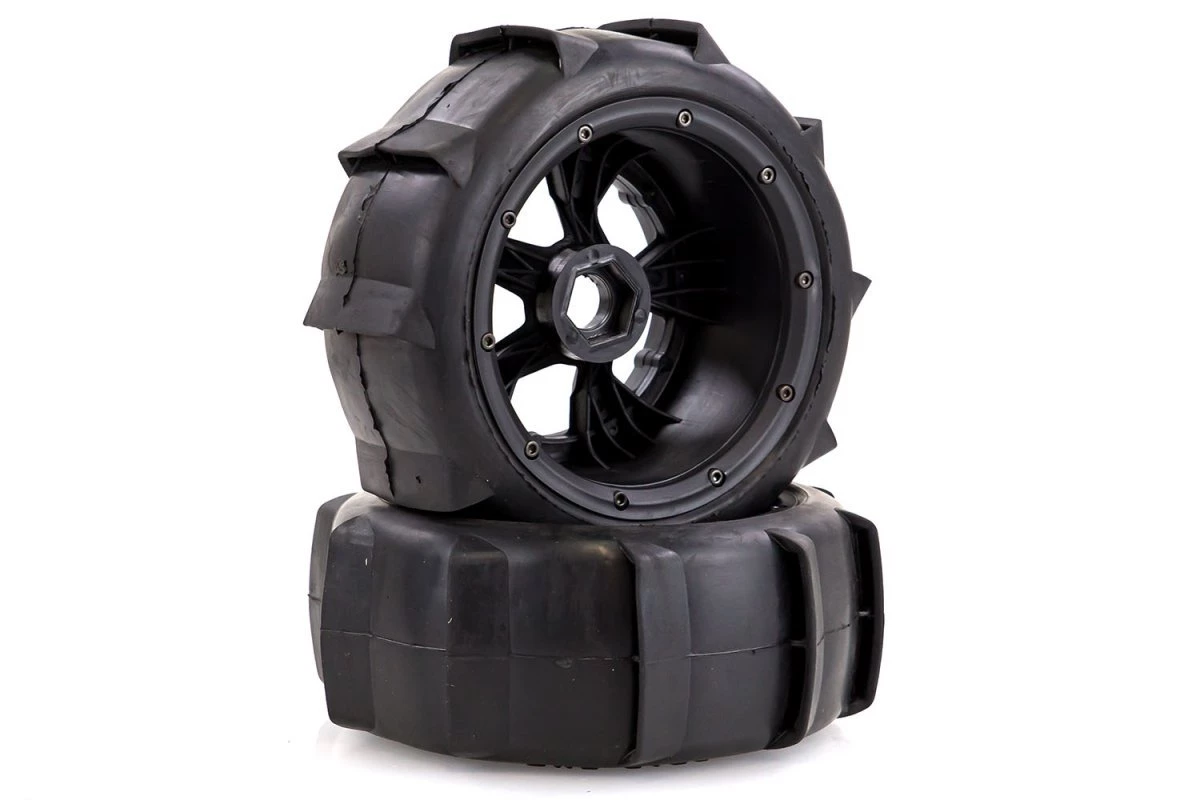 95171 | Rovan 4.7/5.5" Baja 5T/5SC Rear Sand Buster Tyres On Black Rims - Beadlocked Wheels 2Pcs 5 95171 | Rovan 4.7/5.5" Baja 5T/5SC Rear Sand Buster Tyres On Black Rims - Beadlocked Wheels 2Pcs - Image 3