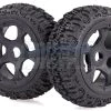 95192 | Rovan 4.7/5.5" Baja 5B Front Excavator Tyres On Black Rims - Beadlocked Wheels 2Pcs -Deals Rovan Store ROV 95192 00 1200x800 1