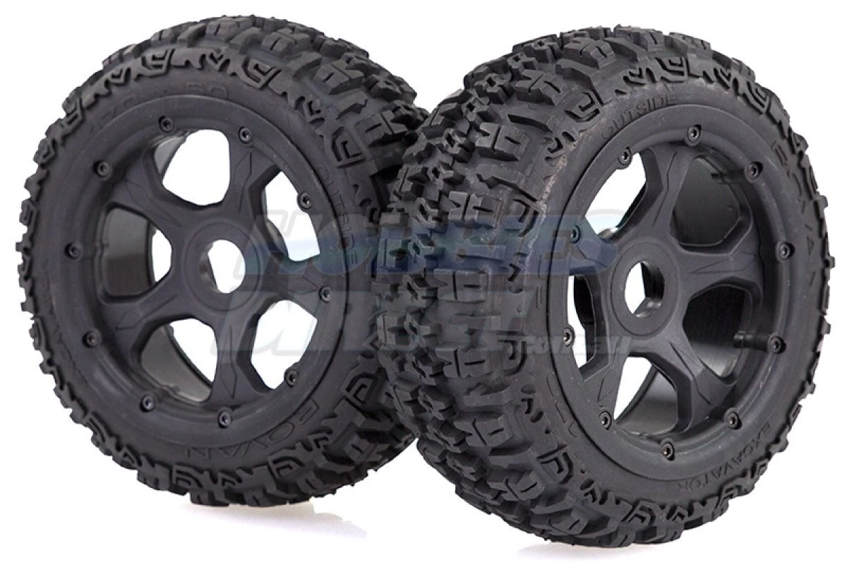 95192 | Rovan 4.7/5.5" Baja 5B Front Excavator Tyres On Black Rims - Beadlocked Wheels 2Pcs 3 95192 | Rovan 4.7/5.5" Baja 5B Front Excavator Tyres On Black Rims - Beadlocked Wheels 2Pcs