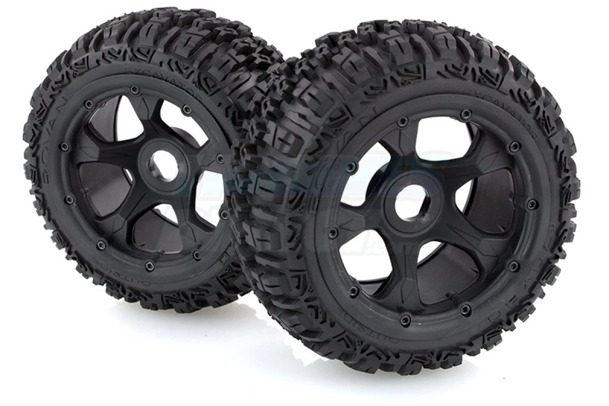 95193 | Rovan 4.7/5.5" Baja 5B Rear Trencher Tyres On Black Rims - Beadlocked Wheels 2Pcs 3 95193 | Rovan 4.7/5.5" Baja 5B Rear Trencher Tyres On Black Rims - Beadlocked Wheels 2Pcs