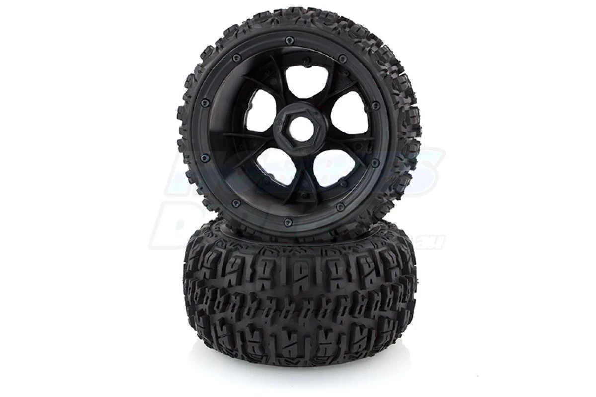 95193 | Rovan 4.7/5.5" Baja 5B Rear Trencher Tyres On Black Rims - Beadlocked Wheels 2Pcs 5 95193 | Rovan 4.7/5.5" Baja 5B Rear Trencher Tyres On Black Rims - Beadlocked Wheels 2Pcs - Image 3