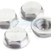 97014 | Rovan 5IVE-T Silver Aluminium Capped 18mm (25mm Hex) Serrated Wheel Nut Set 4Pcs