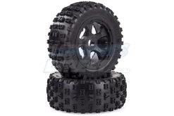 97043 | Rovan 4.7/5.5" 5IVE-T Bow-Tie Tyres On Black Rims - Beadlocked Wheels 2Pcs